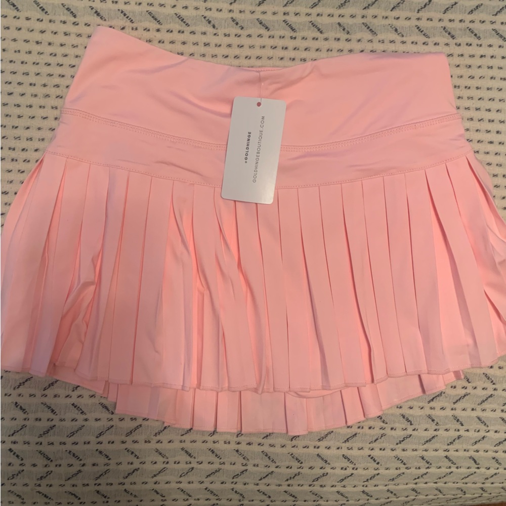 NWT pink Gold Hinge tennis skirt with shorts small
